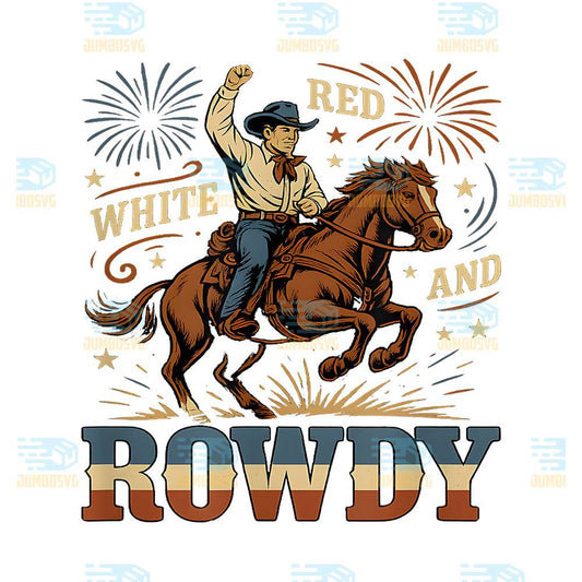 White-Red-And-Rowdy-Cowboy-Fireworks-Png