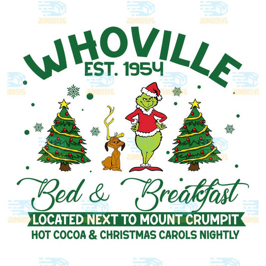 Whoville-Est-1954-Bed-And-Breakfast-Grinch-Christmas-Png