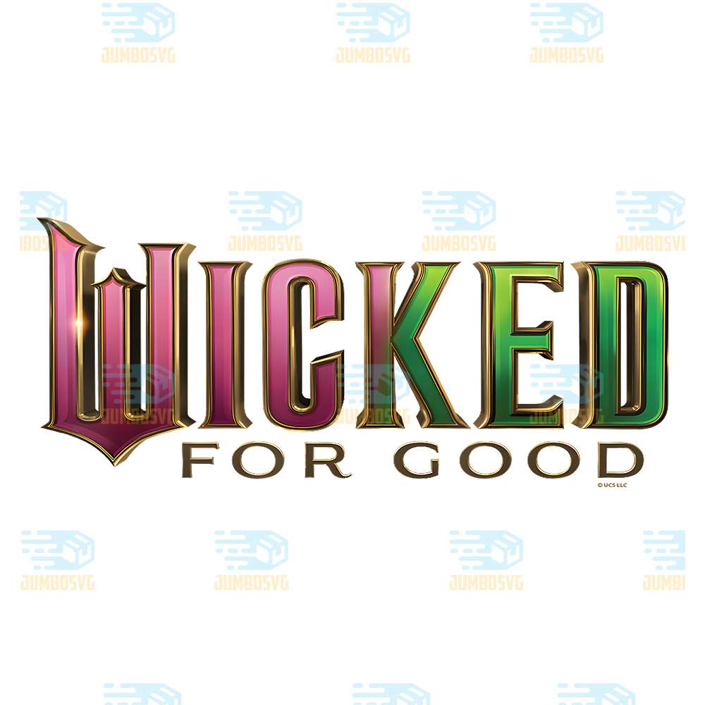 Wicked-For-Good-Pink-To-Green-Logo-Png
