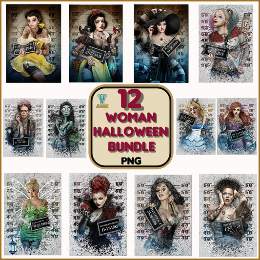 WomanHalloweenPngBundle