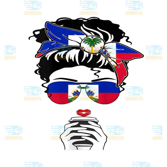 Womens-Cool-Haitian-Coffee-Mama-Mommy-Girl-Aunt-Haiti-Flag-Png