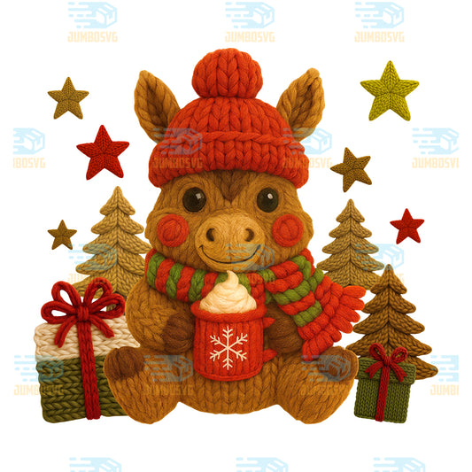 Yarn-Crochet-Faux-Reindeer-Christmas-Png