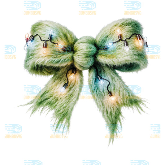 Yarn-Crochet-Green-Bow-Christmas-Png