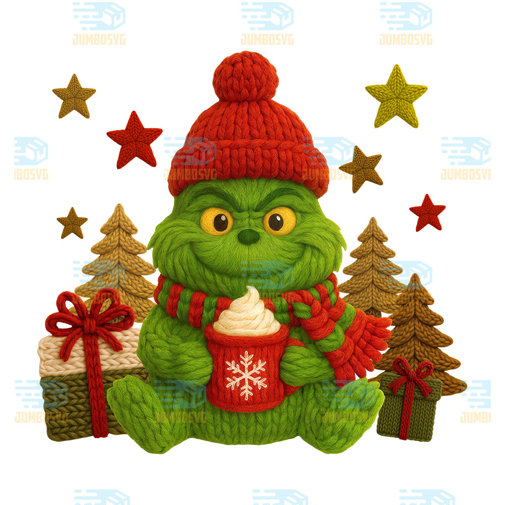 Yarn-Crochet-Grinch-Christmas-Png