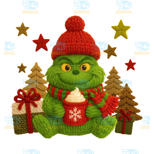 Yarn-Crochet-Grinch-Christmas-Png