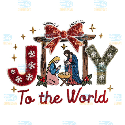 Yarn-Crochet-Jesus-Joy-To-The-World-Christmas-Png