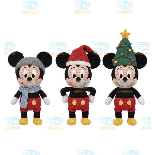 Yarn-Crochet-Mickey-Christmas-Png