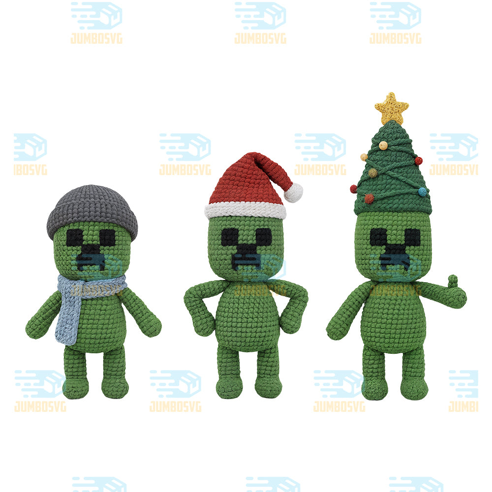 Yarn-Crochet-Minecraft-Christmas-Png