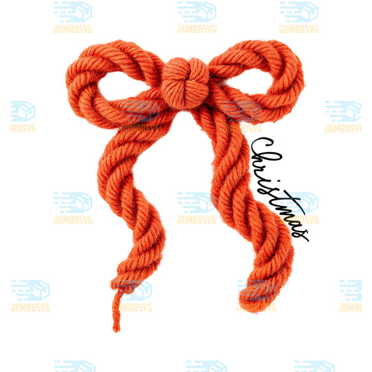 Yarn-Crochet-Red-Bow-Christmas-Png