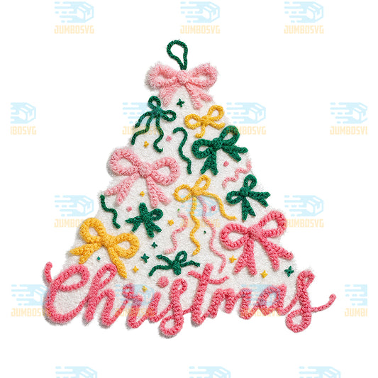 Yarn-Crochet-Tree-Coquette-Christmas-Png