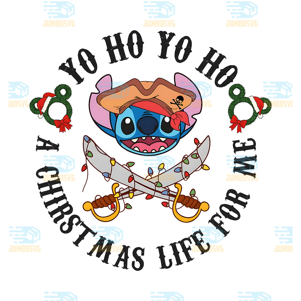 Yo-Ho-Ho-Ho-A-Christmas-Life-For-Me-Stitch-Png