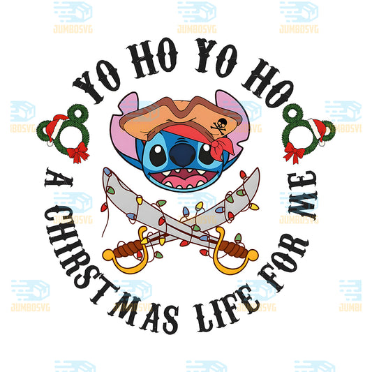 Yo-Ho-Ho-Ho-A-Christmas-Life-For-Me-Stitch-Png