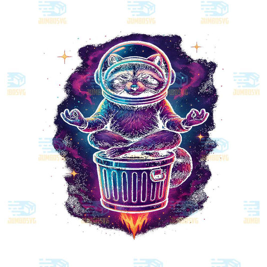 Zen-Raccoon-Astronaut-Meditationin-Space-Rocket-Trash-Can-Png