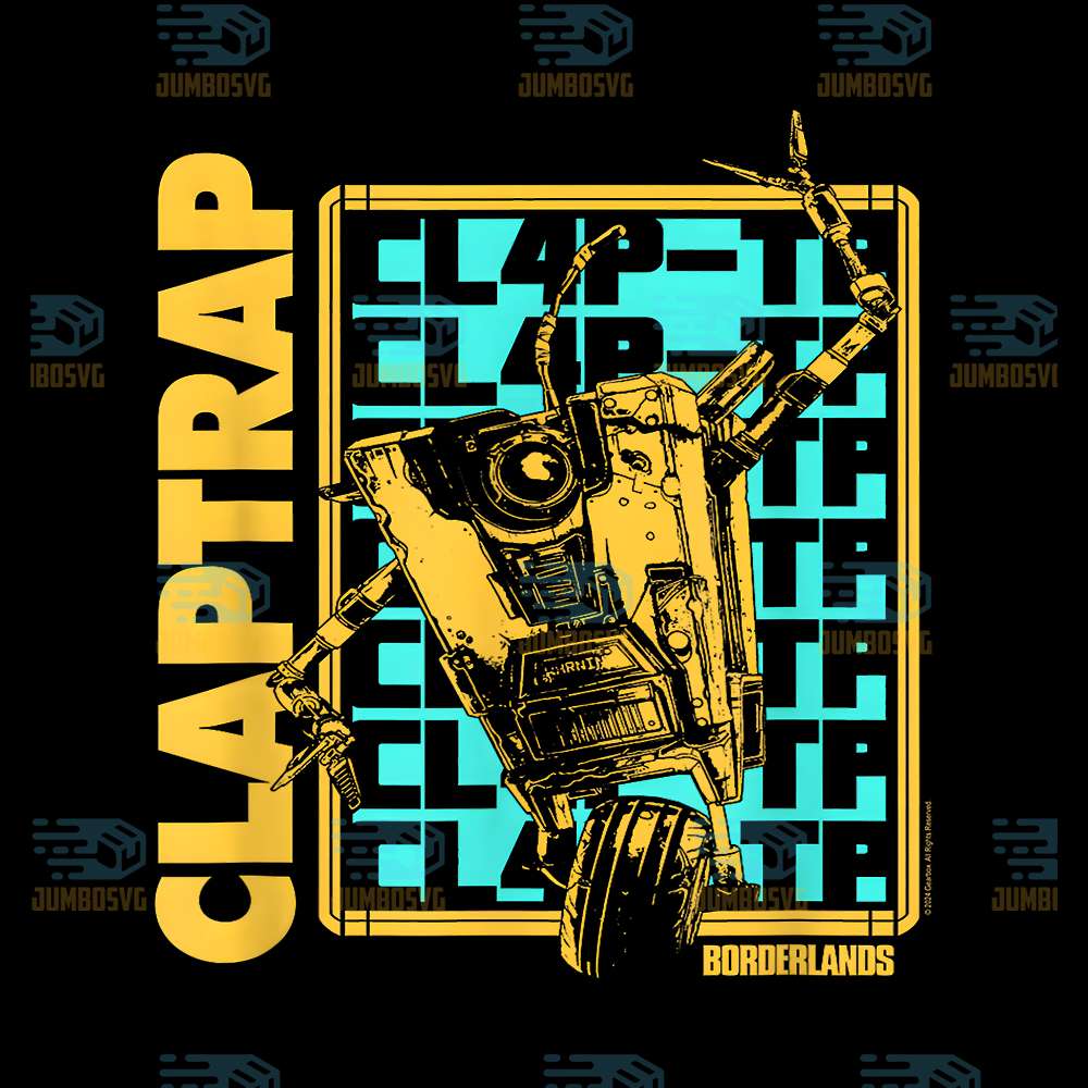 borderlands-claptrap-repeating-text-video-game-svg