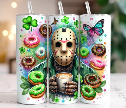 bundle horror character st patrick tumbler wrap, shamrock tumbler bundle, shamrock sublimation, bundle tumbler wrap, png digital download