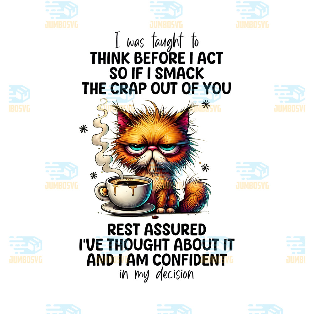 i-was-taught-to-think-before-i-act-so-if-i-smack-the-crap-out-of-you-rest-assured-ive-thought-about-it-and-i-am-confident-in-my-deision-png