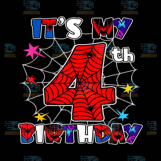 its-my-4th-birthday-spider-png