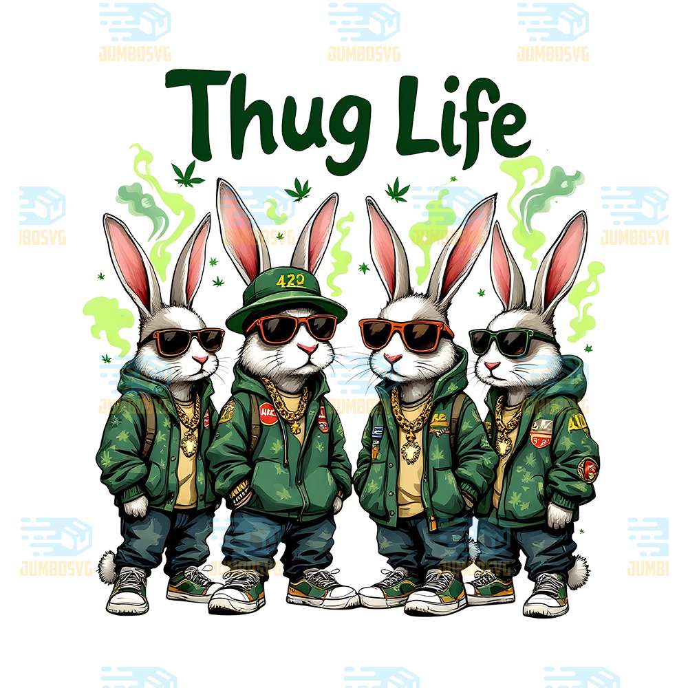 Rabbit Rasta Thug Life Easter Bunny Png – JUMBOSVG