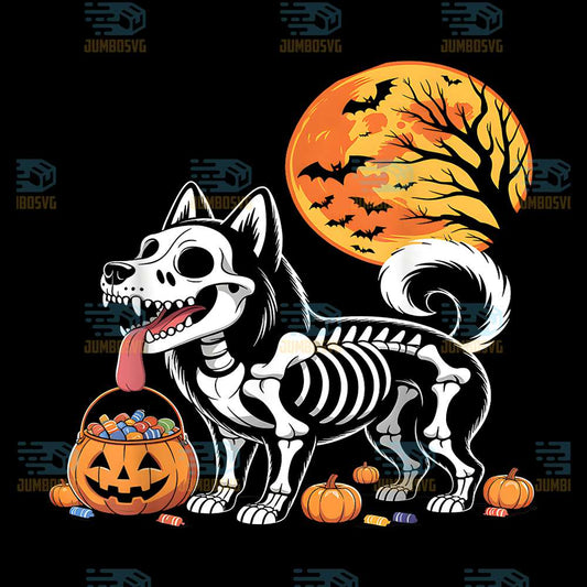 siberian-husky-dog-skeleton-png-scary-pumpkin-moon-halloween-png