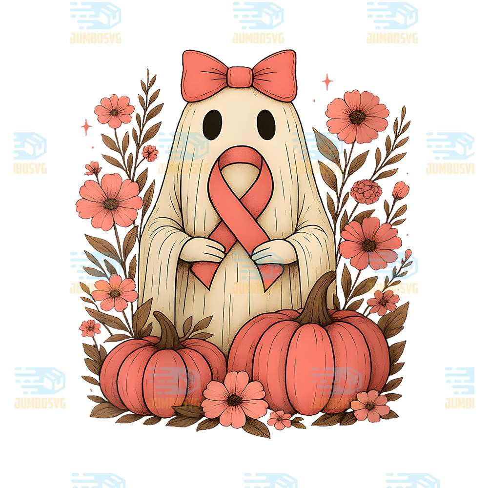 womens-vintage-halloween-ghost-bow-floral-breast-cancer-awareness-png