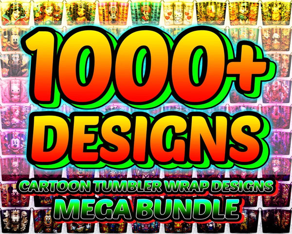CARTOON MEGA BUNDLE, 1000+ Files Tumbler Wrap Designs Instant Download, 3D Tumbler Wrap PNG Bundle PNG, Huge Tumbler Wrap Bundle