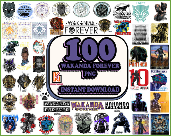 100 Wakanda Forever Black Panther PNG, Black Panther png file, Silhouette Black Panther, Wakanda Forever Cricut Superheroes Png, Instant Dowload