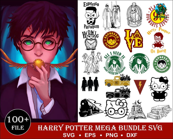 100+Harry Potter Bundle Svg Dxf Png Digital Dowload2