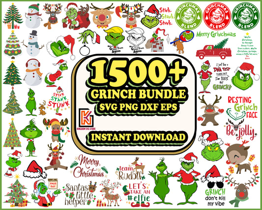 1500+Grinch svg, Grinch christmas svg, Christmas svg, Grinchmas svg, Grinch face svg, Cut file svg, Cricut svg, png svg dxf eps, instant Download