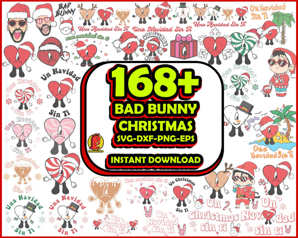 168+ Baby benito Christmas svg, sin ti svg, Bad Bunny heart svg,Layered SVG, cricut , cut files, Svg, Un Navidad Sin Ti SVG, Bad Bunny Christmas Bundle Instant Download