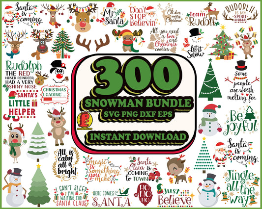 300+Snowman Svg Bundle 2.0 Digital Dowload