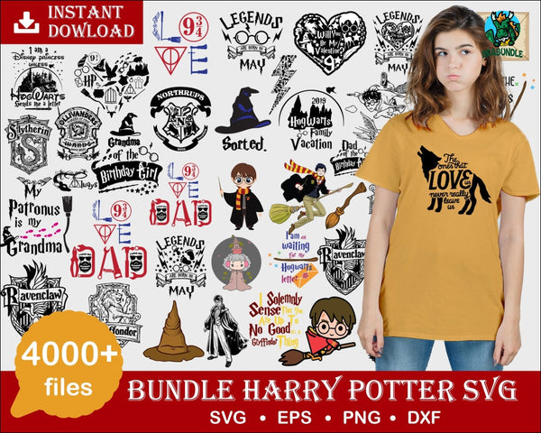 4000+ Harry Potter Bundle Svg Dxf Png Digital Dowload
