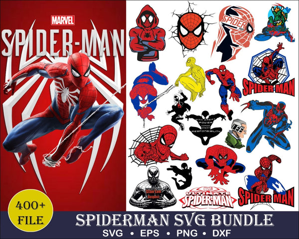 400+Spiderman Svg. Avenger Svg Marvel Bundle Eps Dxf Png Digital Dowload