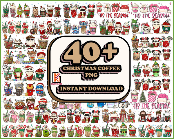 42+ Christmas Coffee Latte PNG, Christmas Coffee Png, Christmas Bundle, Snowman Reindeer, Pink Christmas Coffee Png,Printable File Instant Download