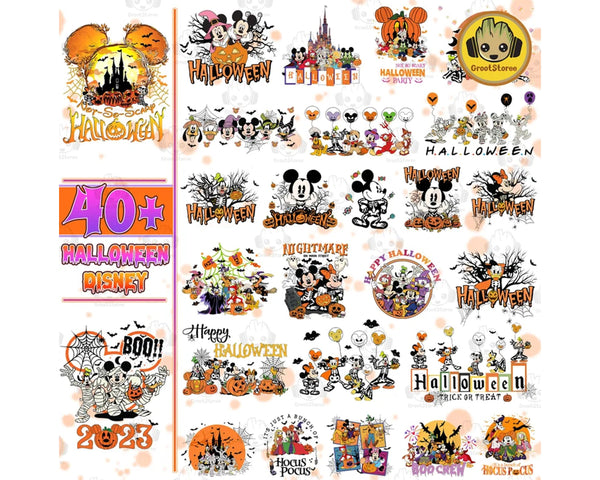 40+ Halloween Mouses Png Bundle, Scary Mouses Png, Boo Crew Png Bundle, Mouses And Friend Png Bundle, Sublimation Design, Instant Download