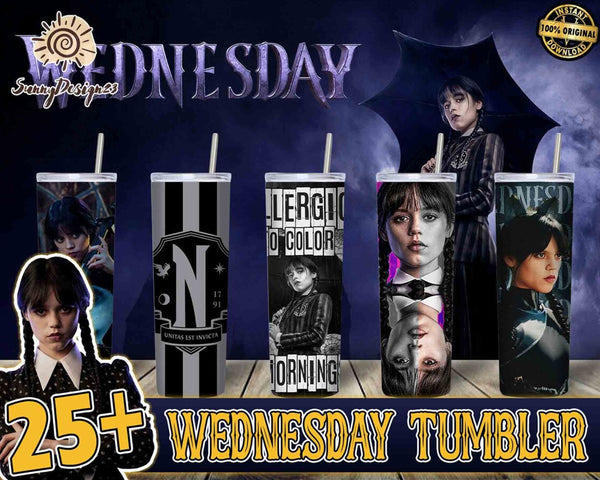 25+ Wednesday Addams Movie Tumbler Bundle, Nevermore Academy Png Tumbler, Addams Move Tumbler, 20 oz Skinny Tumbler Design, Instant Download
