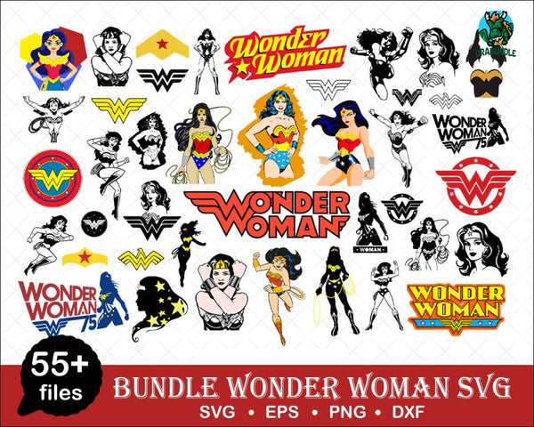 55+ Wonder Woman Svg Afro Girl Svg Queen Lady Curly Hair Black For Cricut Silhouette Cut Files Dxf