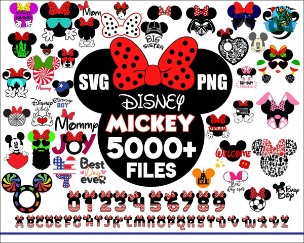 5K+ Disney Mickey Mouse Svg Disney Bundle