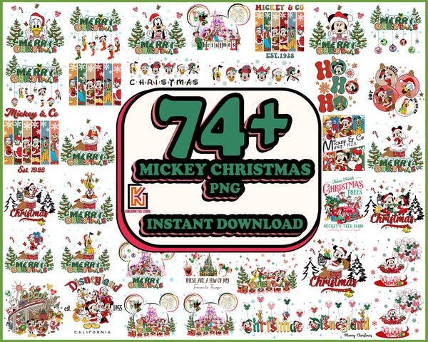 74+ Mickey Mouse Christmas Bundle png, Cricut, Cut Files, Clipart, Png, Holiday bundle, Christmas shirt png, Christmas mug, Digital Instant Download