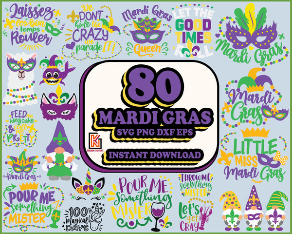 80+ Mardi Gras Bundle Png, Fat Tuesday Png, Mardi Gras carnival Png, Louisiana Mardi Gras, Instant Download