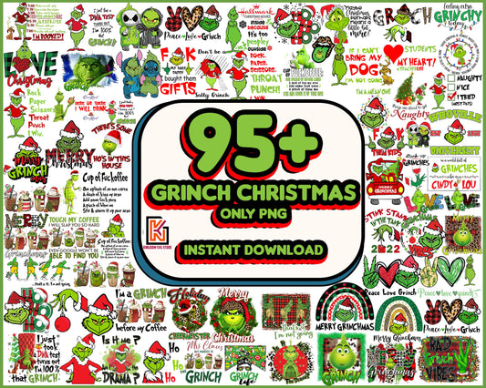 90+ Grinch Christmas PNG Bundle, Grinch Face Png, Grinch Coffee, Resting Grinch Face, Merry Grinchmas,, Funny Grinch Png Sublimation Design, Instant Download