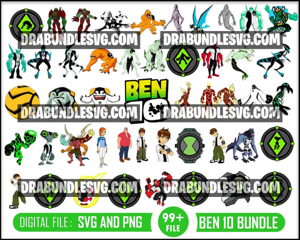 99+ Ben 10 Clipart Ben Images Characters Png Printable Transparent Backgrounds Instant Download
