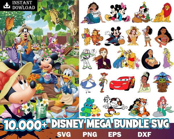 15,000+ The Ultimate Disney Bundle svg, Fun Disney bundle, Disney svg bundle, Big bundle SVG and for cricut files, Clipart Svg, Disney Princess