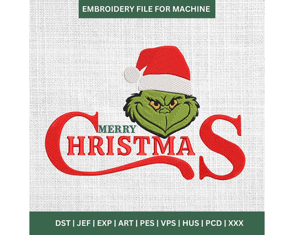 Grinch Embroidery Designs Trendy, The Grinch Embroidery Files, Grinch Decor Machine Embroidery, Instant Download