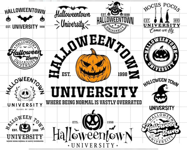 Halloweentown University Est 1998 SVG, Halloween Bundle SVG, Spooky Vibes Svg, Fall Svg, October 31 Svg Sublimation Design, Instant Download