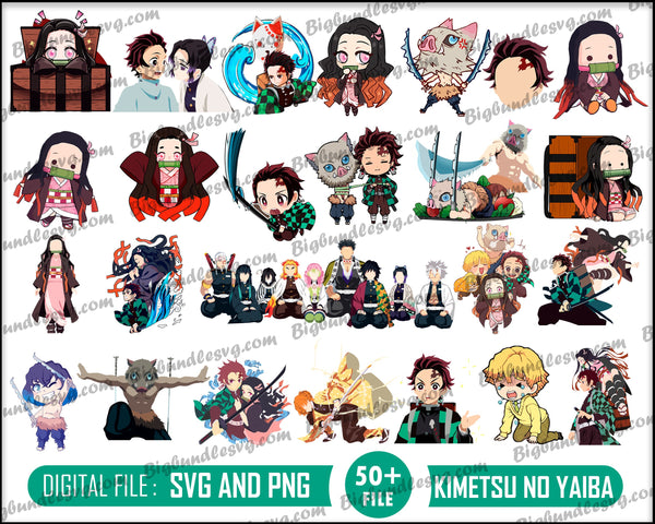 50+Demon Slayer svg, Anime SVG Bundle, Anime SVG, Anime svg cricut, Demon svg, Manga svg, Anime pack, Japanese cartoon SVG, Anime Cutting Files for Cricut