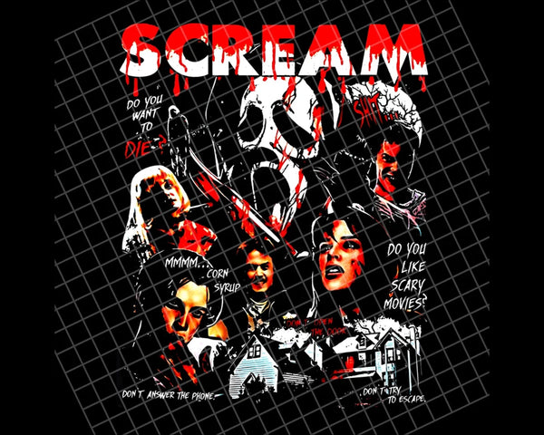 Scream Ghostface Horror Halloween PNG File | Digital Download | Transparent Background Image File | Horror Halloween PNG | Instant DOWNLOAD