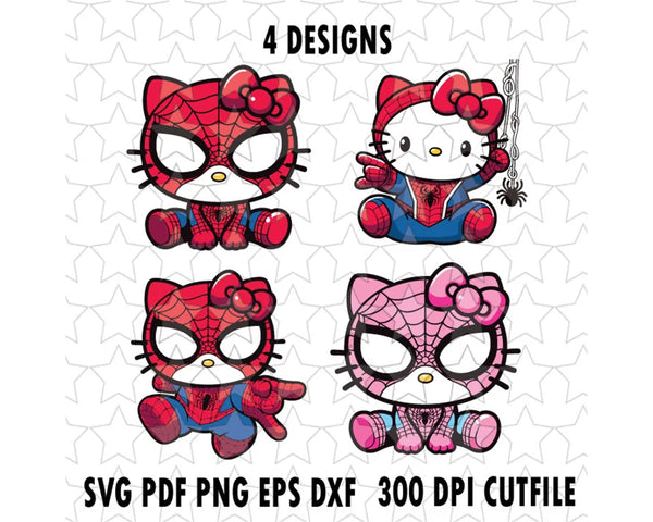 Spider Kitty Svg, Valentine’s Day Svg, Funny Valentine Svg, Kawaii Svg, Cricut, Silhouette Vector Cut File,Spider Kissing Kitty Svg