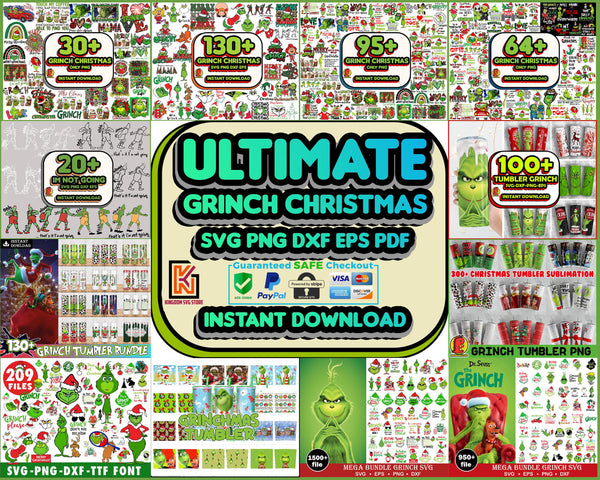 Ultimate Grinch SVG Bundle Christmas Svg Grinchmas Svg Grinch Face svg Cartoon svg Grinch Clipart Instant Download