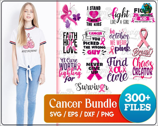 Cancer Svg Png Wear Pink Together We Fight Breast Cancer Awareness Svgs Rain Bow