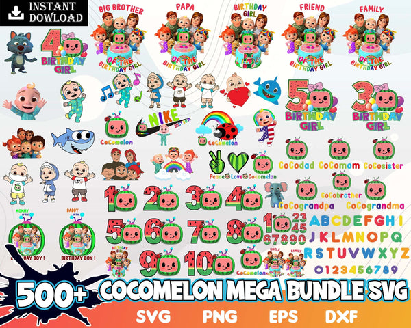 500+ Cocomelon Svg Bundle, Cocomelon Png, Cocomelon, Cocomelon Birthday Svg, Cocomelon Invitation, Cocomelon Shirt, Cocomelon Party Decorations Instant Download